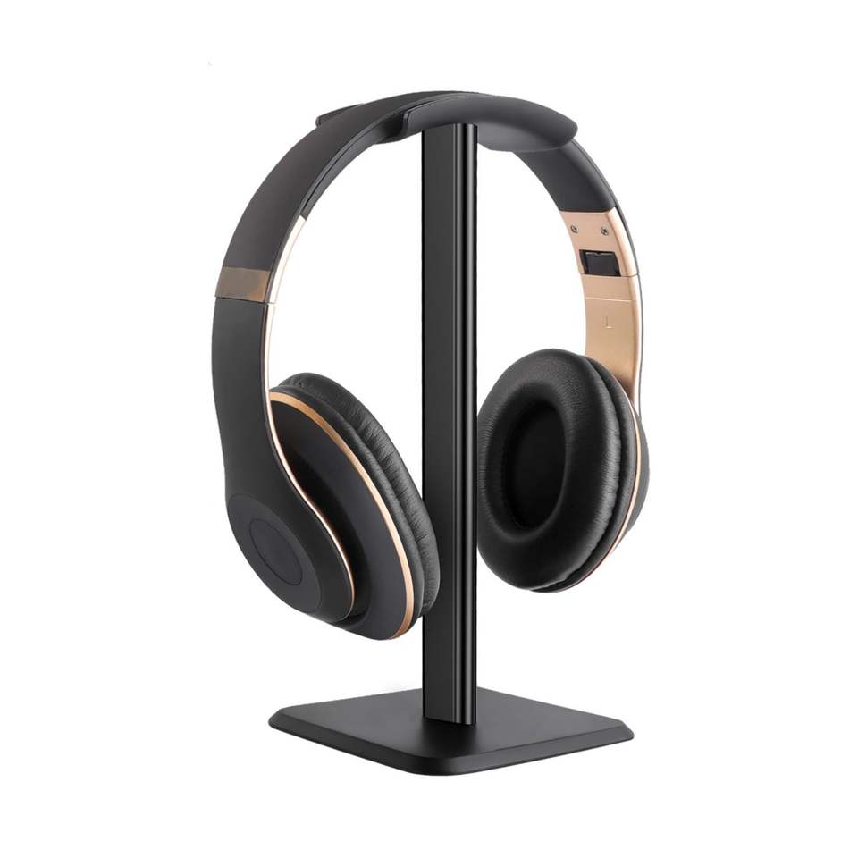 Freestanding black headphone stand