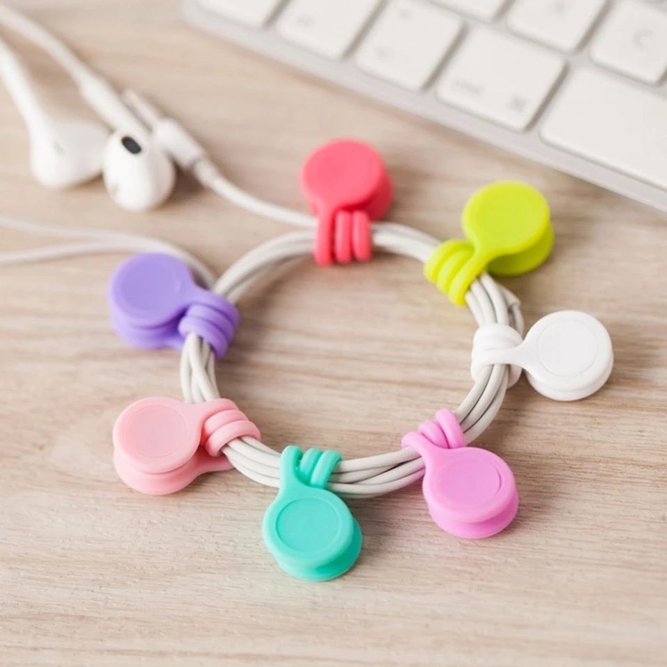 Colorful silicone magnetic cable winders