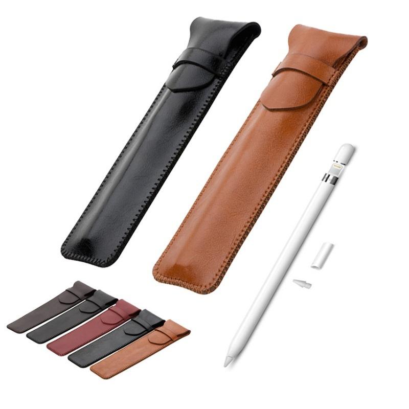 Brown and black slim stylus storage pouches