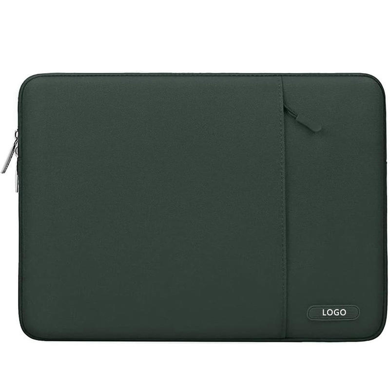Green zippered tablet storage sleeve